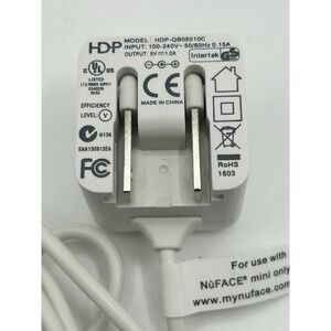 GENUINE NuFACE Mini 5V AC Adapter -‎ HDP-QB05010C - Power Supply Charger